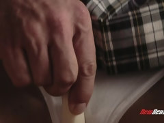 Bondage discipline sadomasochisme, Bruinharig, Pompom meid, Sperma in gezicht, Natuurlijke tieten, Schoolmeisje, Tiener, Tieten likken