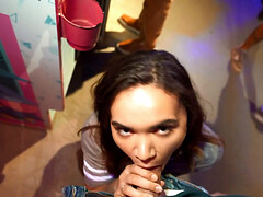 Naudi Nala drains hard cock and plays with it a lot