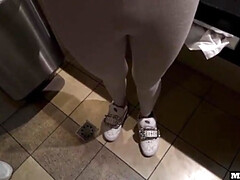 Buddy's Belgian Sista Gets Drilled Rock-hard Again In Public Restrooms !!!