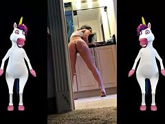 Camsoda - busty blonde MILF solo fucking her pussy