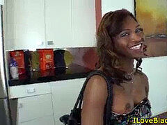 アナル, お尻, 黒人, 黒人, シゴき, オナニー, シーメール, ストッキング