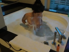 Amateur, Salle de bains, Robe, Petite amie, Orgasme, Pov, Chatte, Tatouage