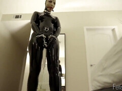 Sadomasochismus, Fesselspiele, Braunhaarige, Schwanz, Fetisch, Hd, Latex, Milf