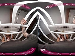 Tridimensionnel, Blonde, Sucer une bite, Tir de sperme, Hard, Maman, Pov, Espionne