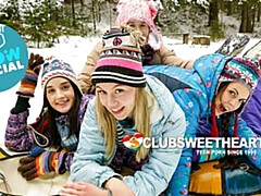 Enthousiasteling, Stel, Groep, Hd, Likken, Klein, Geschoren, Tiener