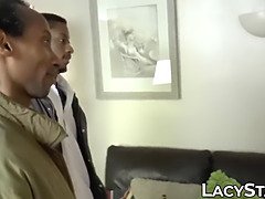 アナル, デカ尻, デカパイ, 黒人, 異人種間, 熟年, 三人