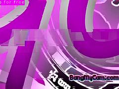 素人, アジア人, 茶髪の, 中出し, フォアサム, オージー, ティーン, オッパイの