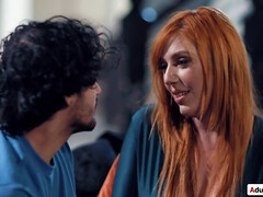 デカパイ, イマラチオ, チン, 毛深い, 異人種間, 淫乱熟女, オマンコ, 赤毛