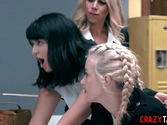 Katie Morgan screwed two raunchy students