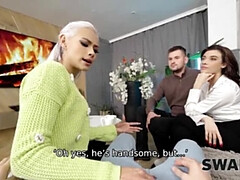 Grote lul, Stel, Man die toekijkt, Eerste keer, Hd, Gezichtspunt, Openbaar, Vrouwwisselen