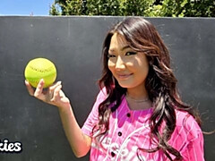 Aziatisch, Bruinharig, Sperma shot, Hardcore, Hd, Buiten, Gezichtspunt, Tieten likken