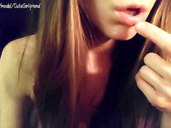 teenager gets turned on by sucking her fingers ASMR inhaling SOUNDS