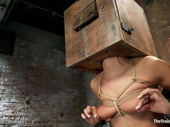Locked head in cell trainee tortured (Huge Black, Mickey Mod, Adriana Chechik, Sir James)