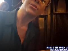 Sperma shot, Dubbele penetratie, Handbeurt, Interraciaal, Latijnse vrouw, Gezichtspunt, Tieten likken