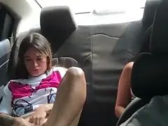 I fuck my friend in my boyfriend's car.
