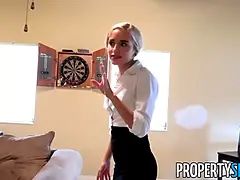 Propertysex super-sexy blonde real estate agent pounds private investigator in hidden room