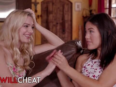 18, 茶髪の, ぽちゃ, 浮気する, フェティッシュ, レズビアン, ティーン, オッパイの