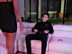 素人, 美女, 黒人, レズビアン, なめる, ペニスバンド, タトゥー, オッパイの