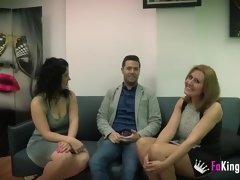 デカパイ, ぽちゃ, グループ, 熟年, 淫乱熟女, 現実, スペイン人, 三人