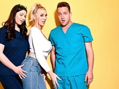 デカチン, デカパイ, 女 人男 人, 手コキする, マッサージ, オナニー, ガリガリ, ティーン