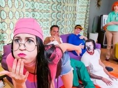 Grote kont, Pijpbeurt, Dubbele penetratie, Groep, Moeder die ik wil neuken, Roodharige vrouw, Geschoren, Tatoeage