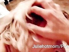 Hot Stepmom Julie Takes Hard Anal and Swallows Cum