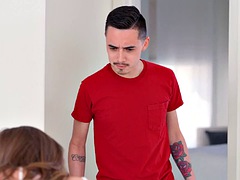 Grosser schwanz, Blasen, Braunhaarige, Besamung, Flotter vierer, Masturbation, Milf, Titten