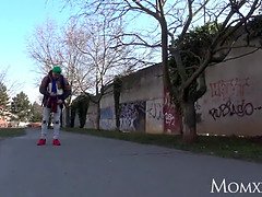 デカパイ, なめる, 熟年, 淫乱熟女, 母, 自然山雀, オマンコ, 義母