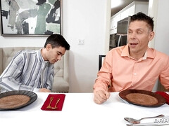 18, お尻, デカチン, フェラチオ, オマンコ, ティーン, 三人, オッパイの