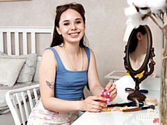 18 jaar, Enthousiasteling, Kont, Bruinharig, Mager, Alleen, Strippen, Tiener