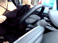 Auto, Jurk, Flashing, Naakt, Naakt, Openbaar