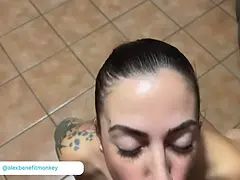 18 ans, Amateur, Blonde, Sucer une bite, Tir de sperme, Hd, Italienne, Criant