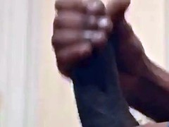 very hot black guy masturbating