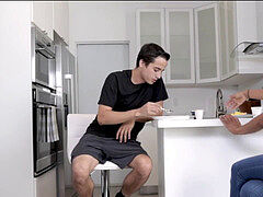 step-sister almost gets caught deep-throating brother -HOT AF