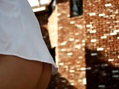 Blond, Sperma, Diep in de keel, Harig, Hd, Buiten