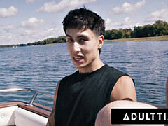 ADULT TIME - Straight Buddies Marcus McNeil & Angel Elias Turn a Boring Boa Day Into a Hard Fuck