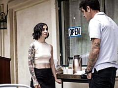 18, お尻, デカチン, フェラチオ, 茶髪の, 自然山雀, ショートヘア, ティーン