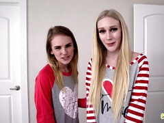 Emma Starletto And Natalie Knight Step Sibling Valentin - amateur threesome