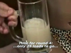 Asiatisch, Viele männer bespritzen eine frau