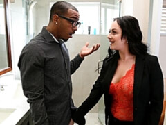 Sweet busty whitey Macey Jade and her first black dick