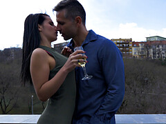 Mamada, Morena, Estilo perrito, Al aire libre, Pov, Coño, Tatuaje