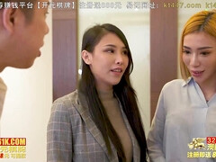 アジア人, ブロンド, フェラチオ, 手コキする, ハードコア, 自家製, マッサージ, 三人