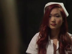 Anal, Cul, Face assise, Doigter, Pénétrer avec le poing, Humiliation, Infirmière, Esclave