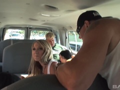 ブロンド, 茶髪の, イく瞬間, 顔射, グループ