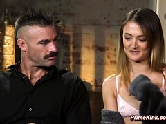 Bizarre, Bondage, Tir de sperme, Gorge profonde, Hard, Hd, Esclave, Nénés