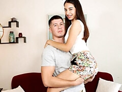 18 jahre, Grosser schwanz, Blasen, Braunhaarige, Hundestellung, Natürlichen titten, Dürr, Titten