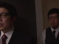 アジア人, フェラチオ, 茶髪の, イく瞬間, 日本人, 三人