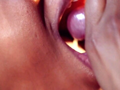 Pijpbeurt, Bruinharig, Sperma shot, Hd, Latijnse vrouw, Natuurlijke tieten, Kut duiken