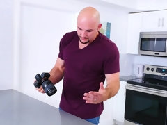 Amateur, Americano, Mamada, Estilo perrito, Cocina, Tetas naturales, Coño, Montar