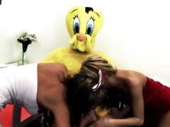 Grote kont, Grote lul, Grote mammen, Brits, Sperma in gezicht, Panty, Sokken, Trio